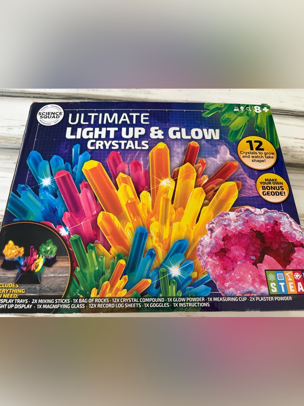 Science Squad Ultimate Light Up & Grow Crystals Like New